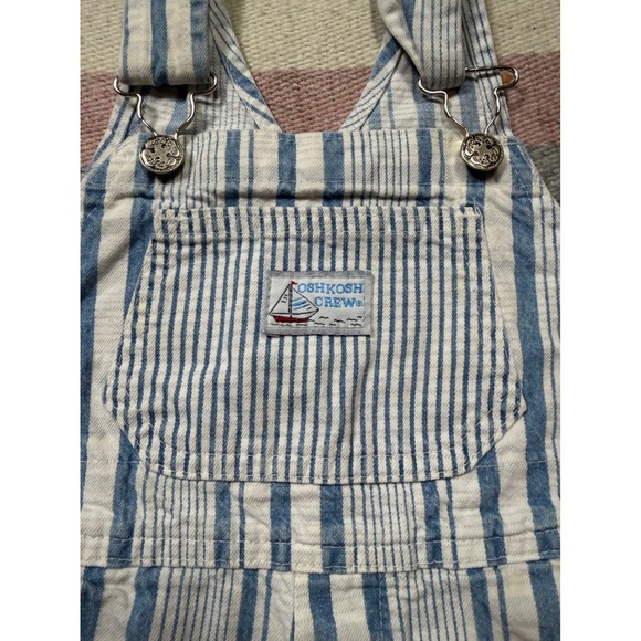 Vintage OshKosh Striped Short Overalls – 3T - Picture 3 of 7